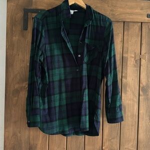 Blue and Green Large woman’s flannel